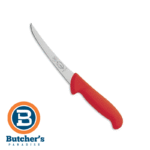 Red-handled fillet knife with Butcher’s logo