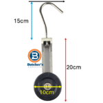 Hanging meat trolley hook with wheel