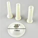 Sausage stuffer nozzles with silicone gasket