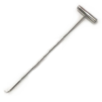 T-handle stainless steel pick with hooked tip