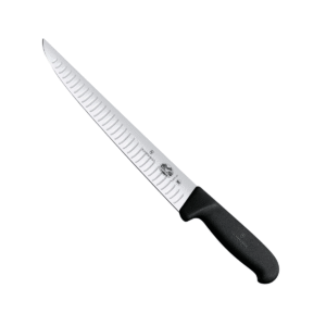 Butcher's 10" Victorinox Blade Fibrox Sticking Fluted Edge Straight Blade Knife | 5552325