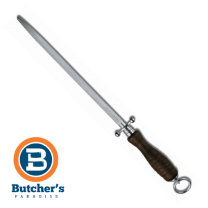 Butcher's Victorinox Round Fine Cut Knife Sharpening Steel Redwood Brown - 27cm | 78330