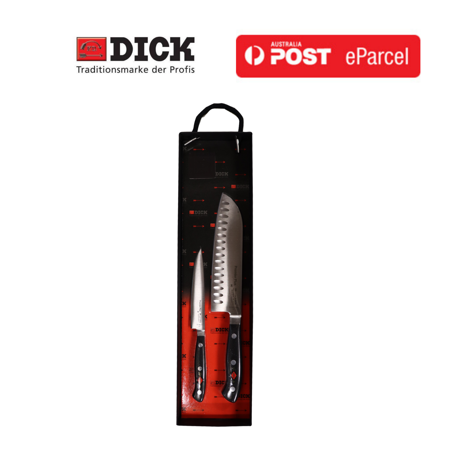 F. Dick 8109700 2-Piece Premier Butchers Chefs Knife Set Carbon