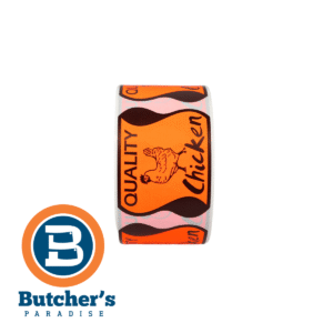 Butcher Sticker Roll 55x42mm Quality Chicken Orange 500pcs