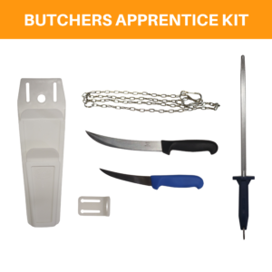 Butcher's Apprentice Beginner Chef Hunter Knife Steel Pouch Chain Tool Kit