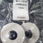 White stropping discs in sealed plastic bag