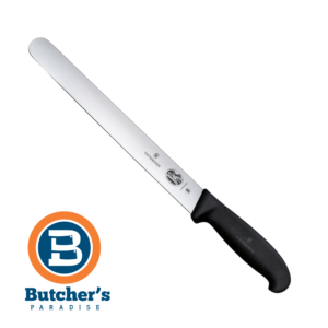 Victorinox Round Tip Black Slicing Knife 36cm Fibrox Handle | 5420336