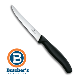 Victorinox Swiss 4" Smooth Edge Steak Black Handle Knife 11cm Blade Butchers | 6720320