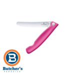 Victorinox pink folding serrated knife