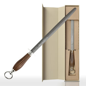 FDICK 12" DarkNitro Oval Abrasive Grain Sharpening Steel Oak Handle | 7110330