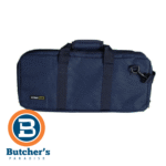Navy blue padded carrying case with handles
