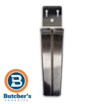 Metal wall bracket with two keyhole slots