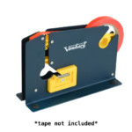 Bench tape dispenser with red packing tape