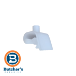 white plastic curved clip connector