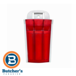 Red three-slot popsicle mold