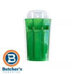 Green wall-mounted plastic bathroom organizer