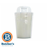 Transparent wall-mounted plastic holder with logo