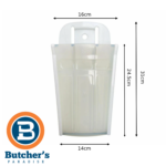 Clear plastic wall-mounted bag dispenser