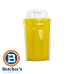 Yellow wall-mounted plastic holder