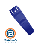 Blue plastic butcher knife guard