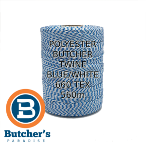 Polyester Coloured Butchers Twine Blue/White 660TEX/560m