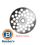Meat grinder plate with round holes