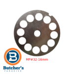 Meat grinder plate with circular holes