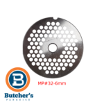 Round meat grinder plate with 6mm holes