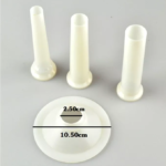 White plastic sausage stuffer funnels and adapter
