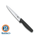 Butcher's boning knife with black handle
