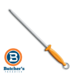 Butcher's Paradise honing steel with orange handle